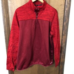 Tek Gear Warm Tek Men’s XL Quarter Zip Red Fleece textured